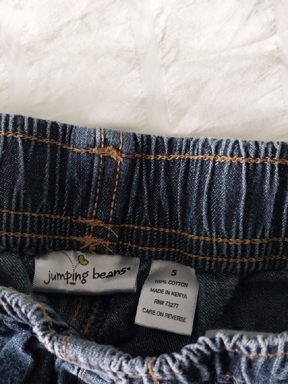 5T Elastic Waist Jogger Jeans and Khaki Pants Set - Blue & Tan - Picture 3 of 7